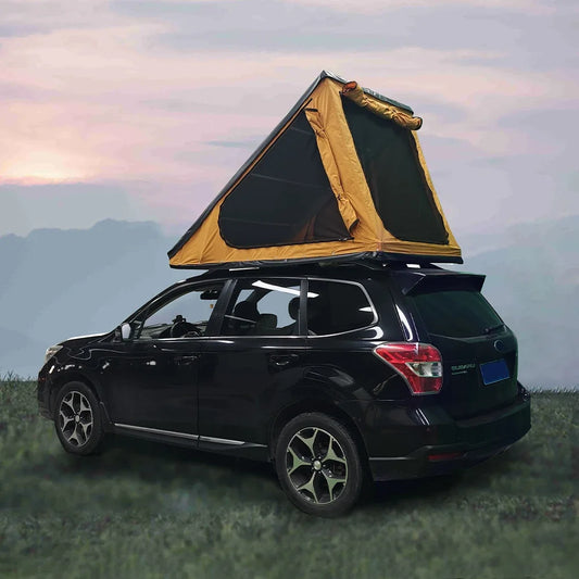 Apex Trek Rooftop Tent for Cars in Orange, easy setup for outdoor camping adventures